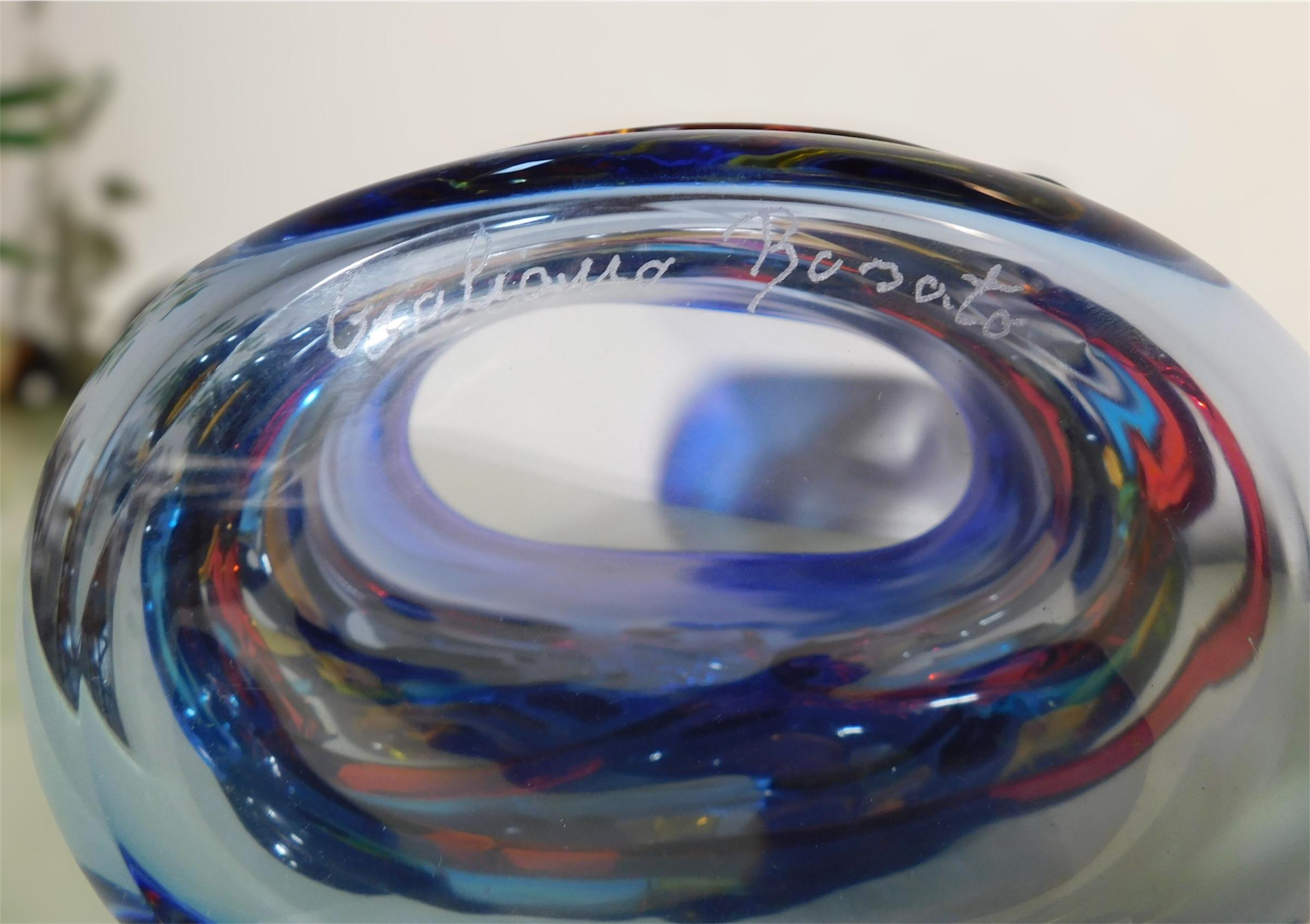 Vetro di Murano Murano Multicolor Vase by Giuliano Busato in vendita