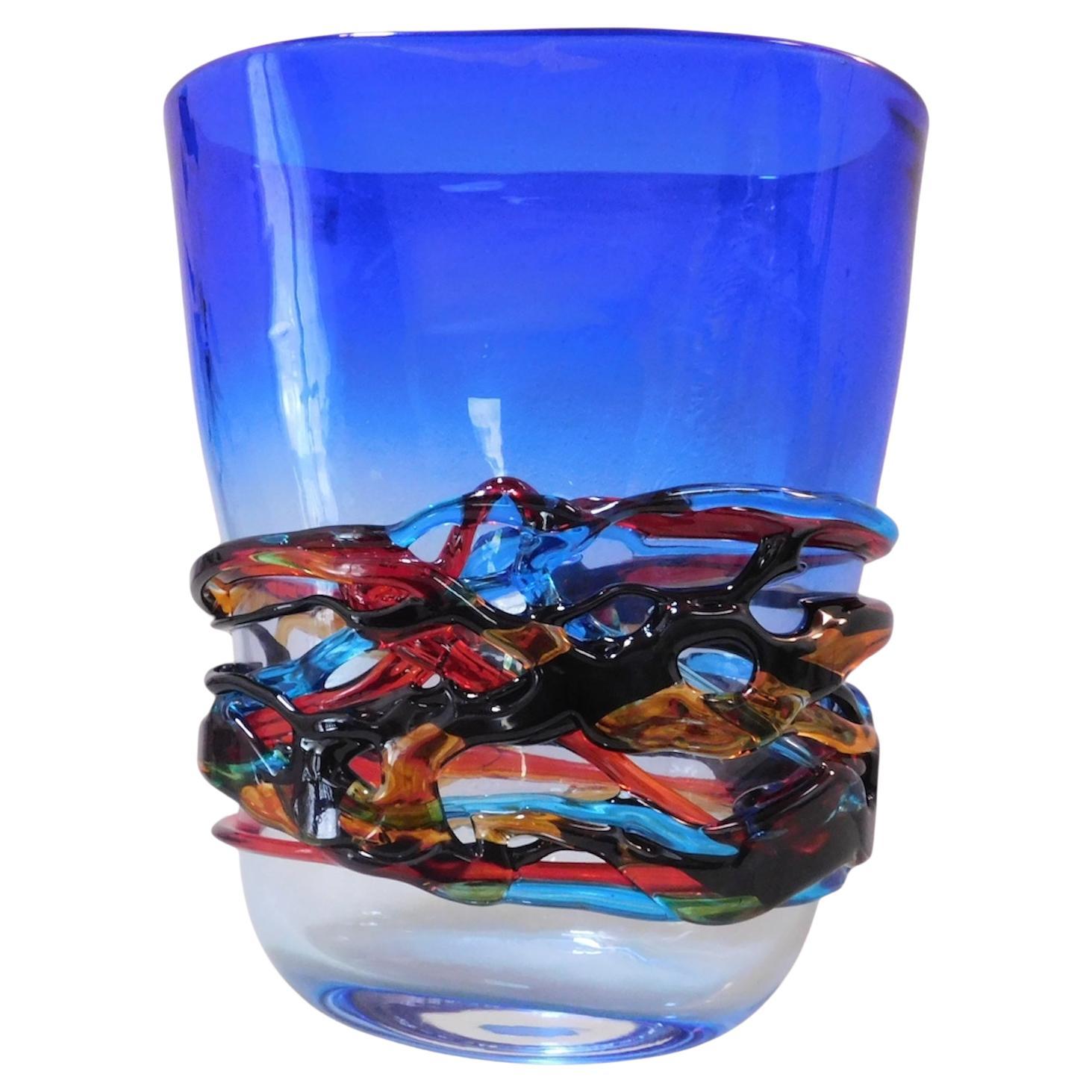 Murano Multicolor Vase by Giuliano Busato