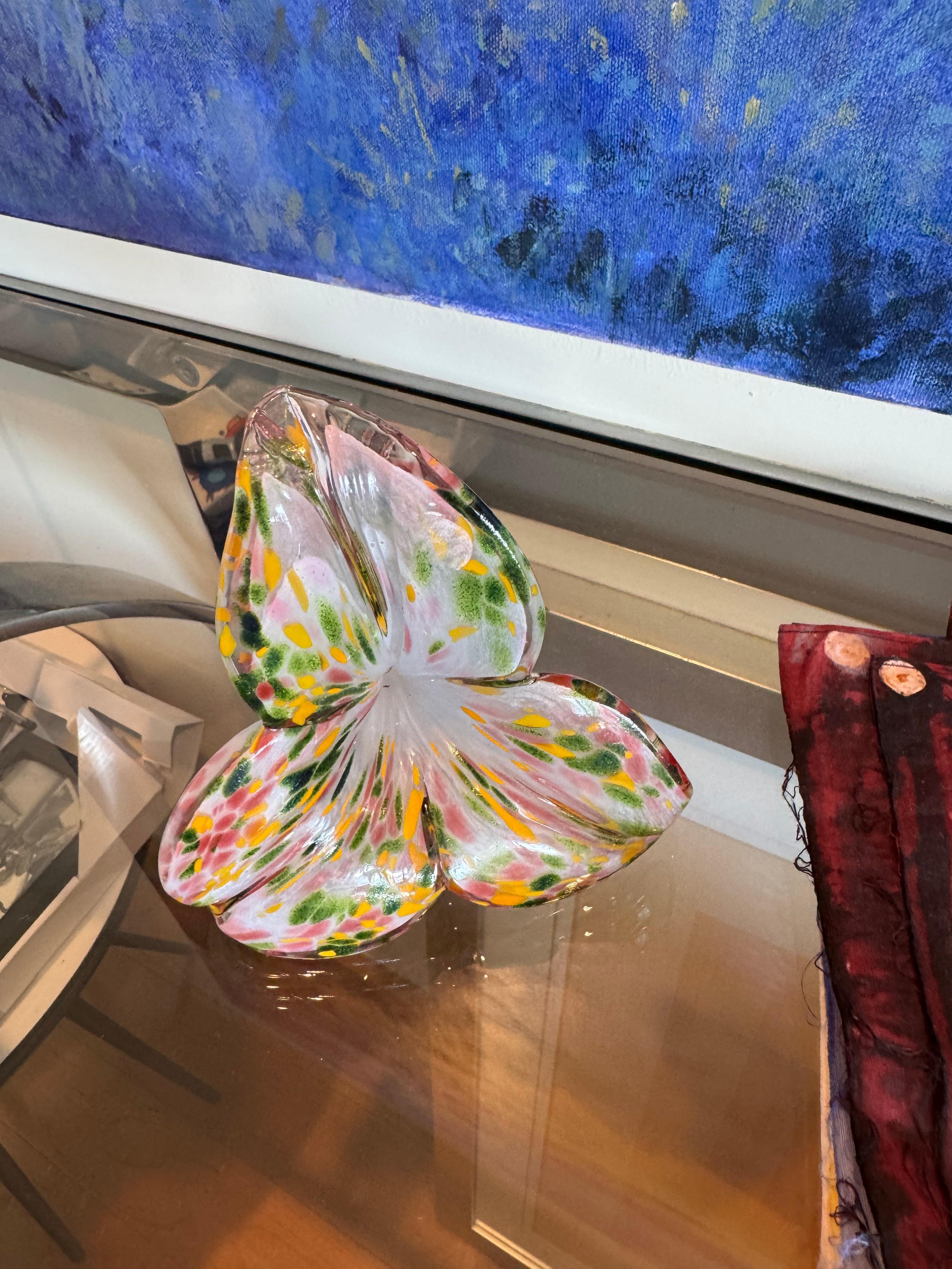 Murano Multicolored Handblown Flower (Italienisch) im Angebot