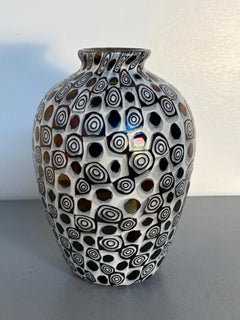 Murano Murrine Glass Vase Attributed to Vittorio Ferro for Fratelli Pagnin