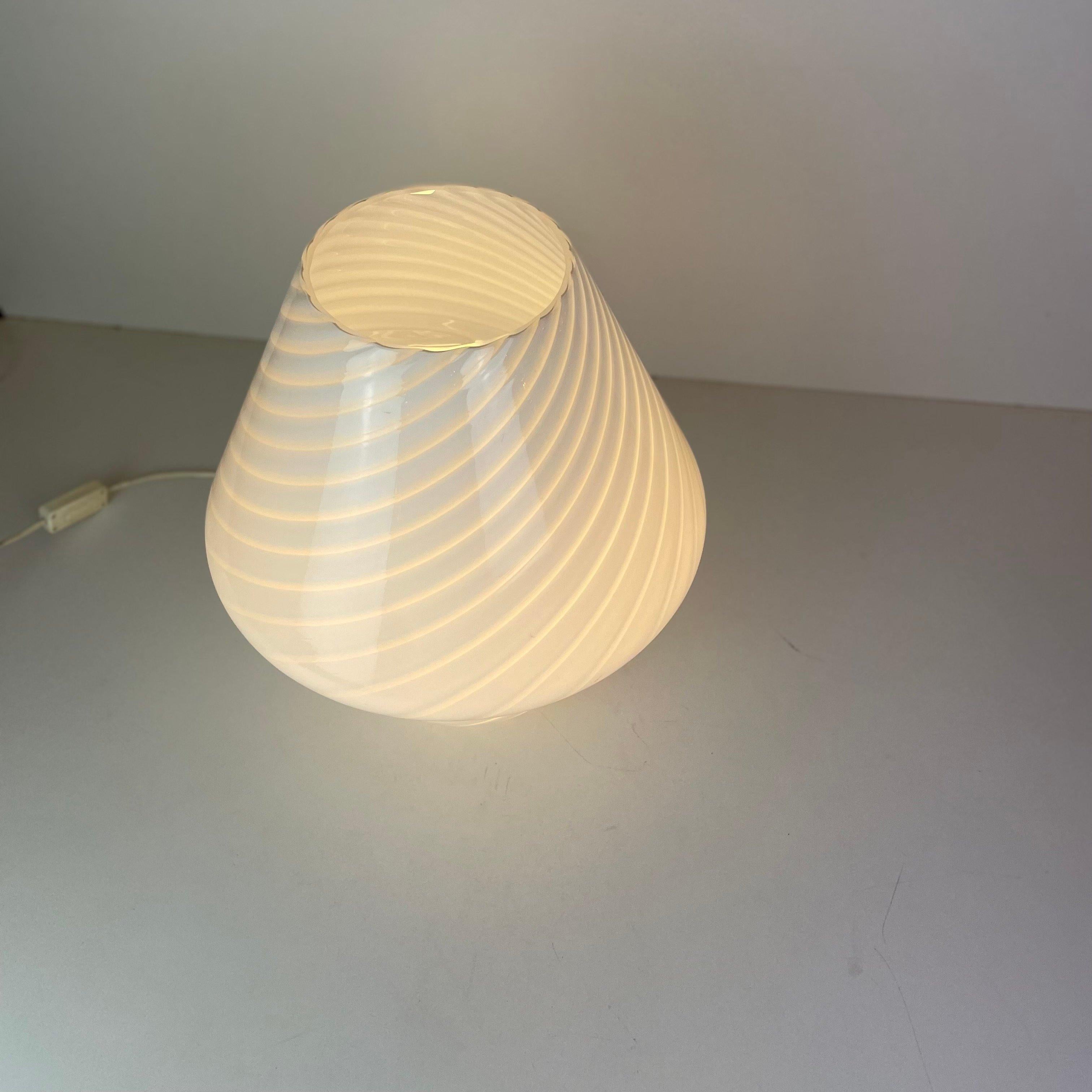 Late 20th Century Murano Mushroom Table Lamp, 1970s For Sale