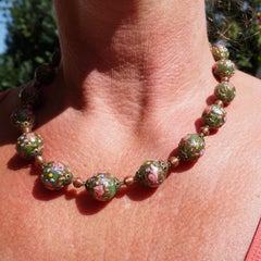 Murano necklace Millefiori around 1950 , Midcentury glass art from Venice