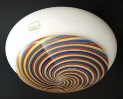 Murano Nocciola Spiral Flush Mount