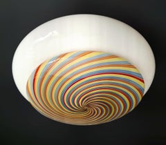 Murano Nocciola Spiral Flush Mount