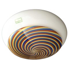 Murano Nocciola Spiral Flush Mount