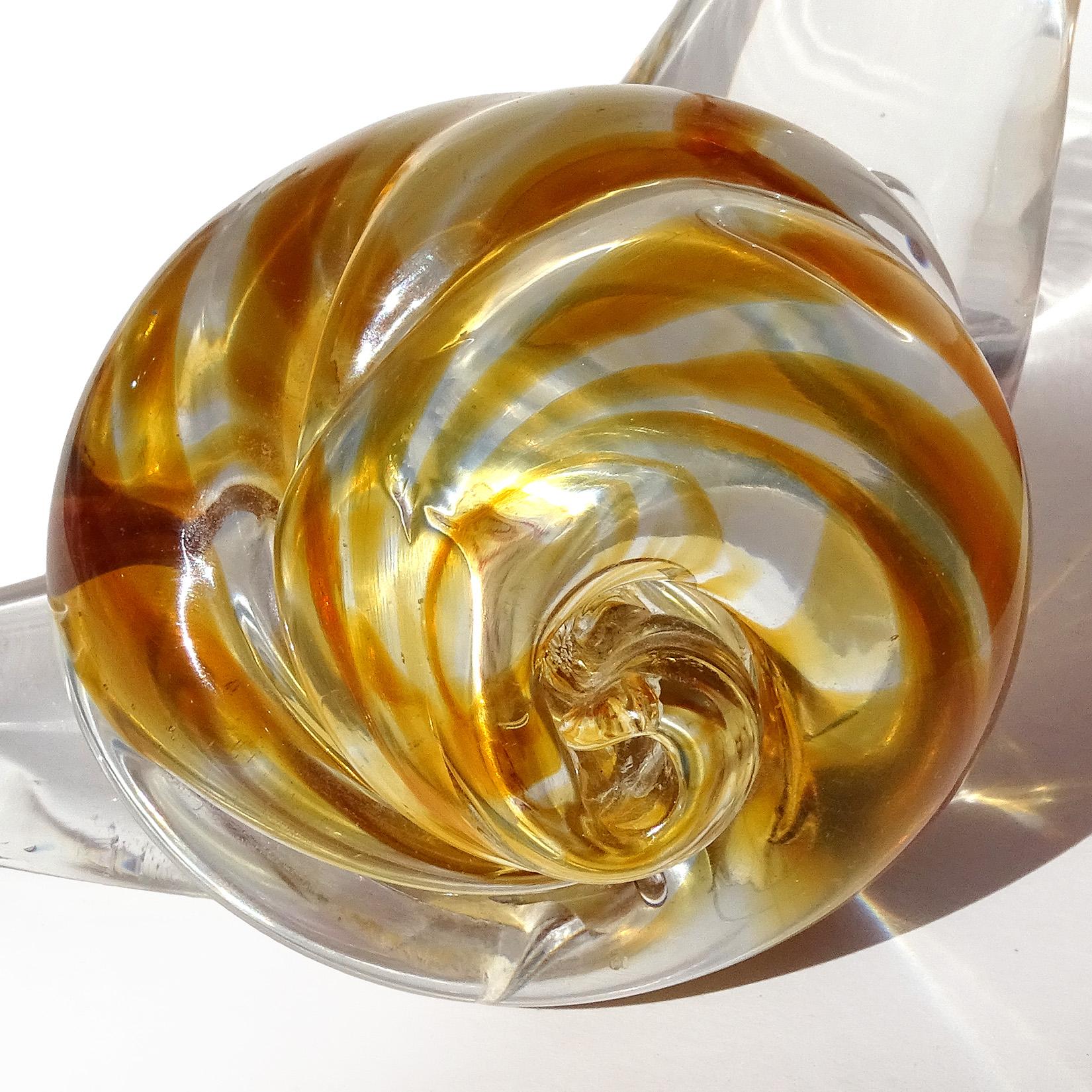 clear glass snail