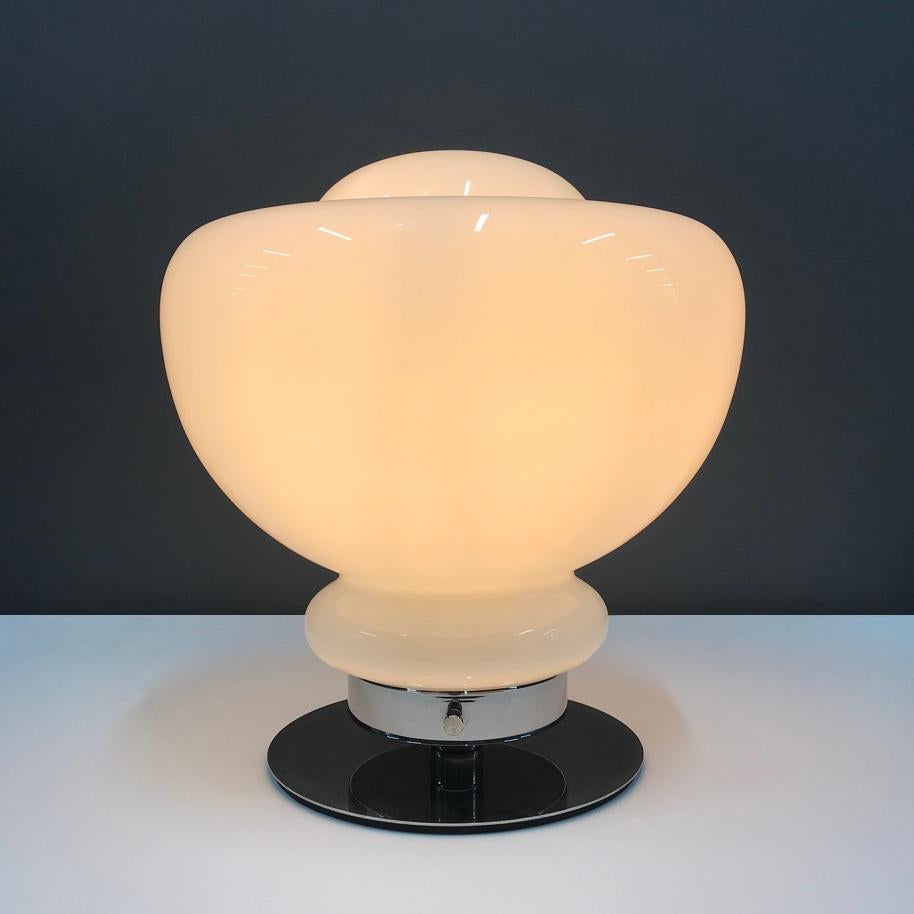 Murano Opal Glass Table Lamp or Floor Lamp In New Condition For Sale In Brooklyn, NY
