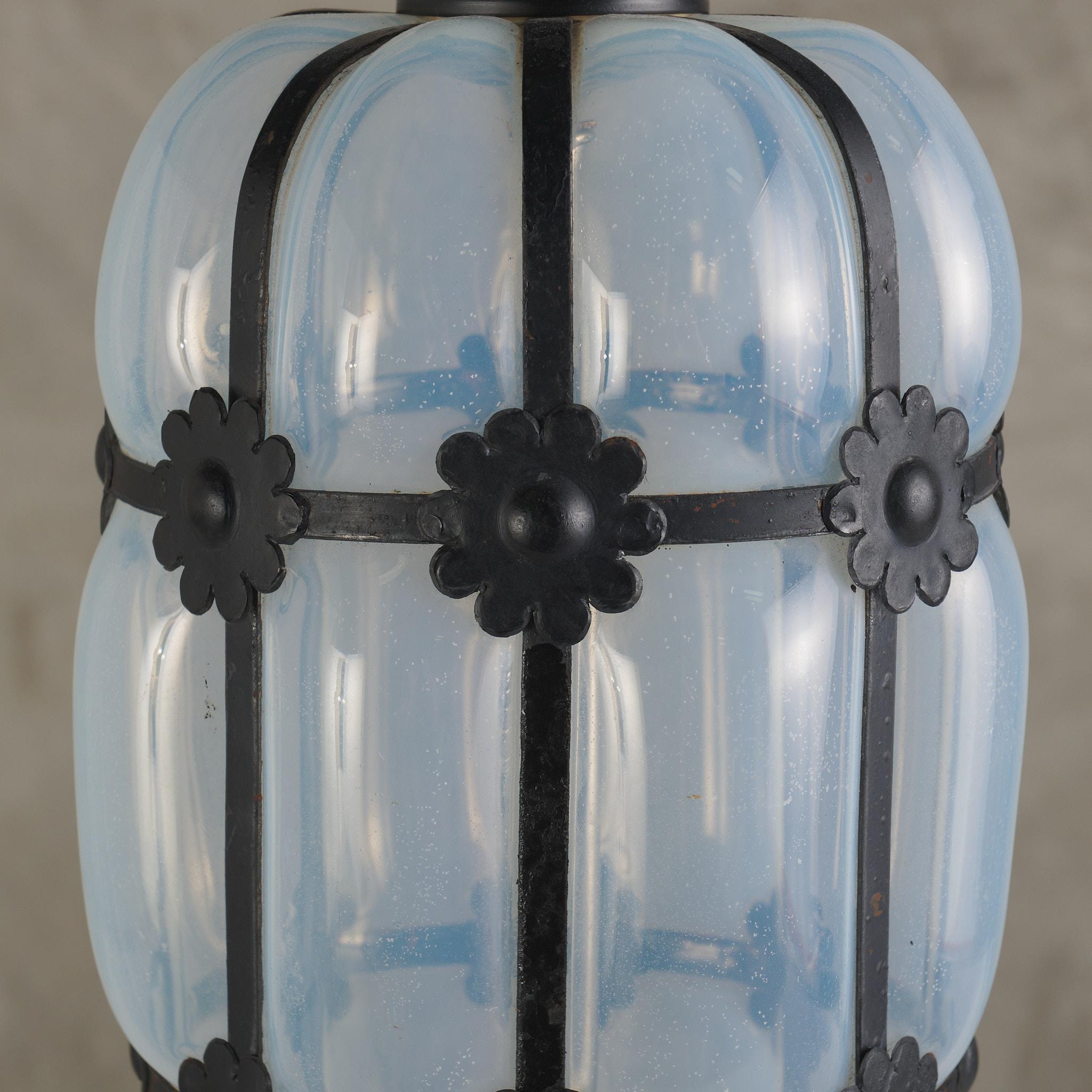 Lampe de table Murano opalescente (Girasol) du milieu du siècle dernier Bon état - En vente à Los Angeles, CA