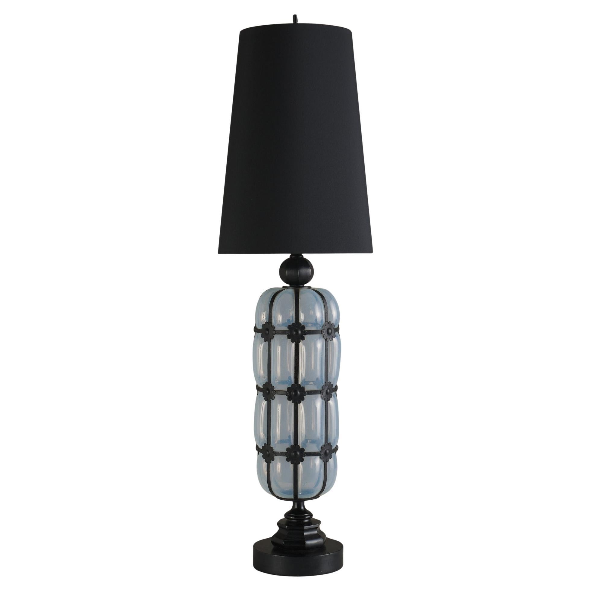 Lampe de table Murano opalescente (Girasol) du milieu du siècle dernier en vente