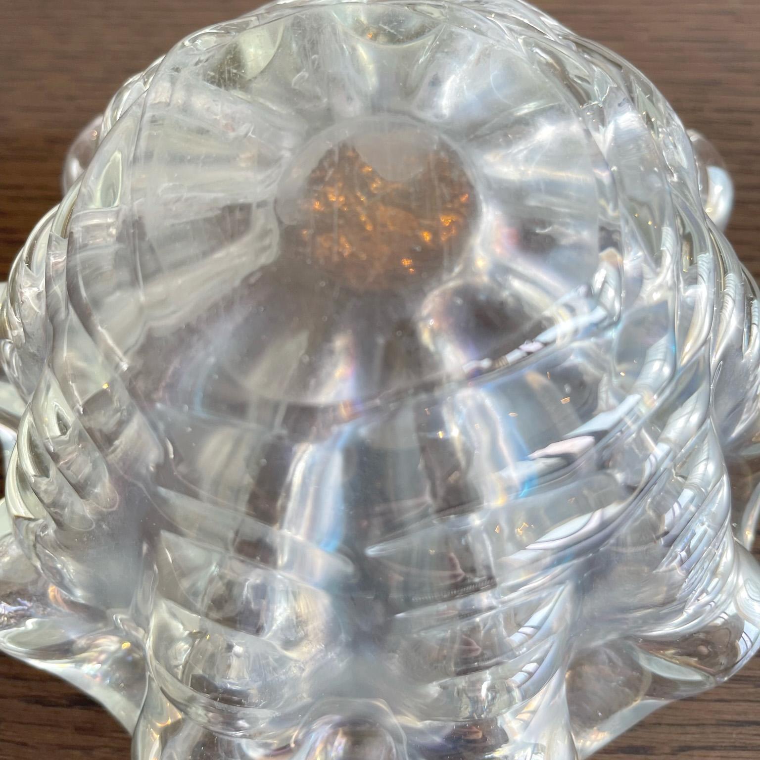 Fait main Coupe en verre opalescent de Murano par Ercole Barovier  c. 1940s Italie en vente