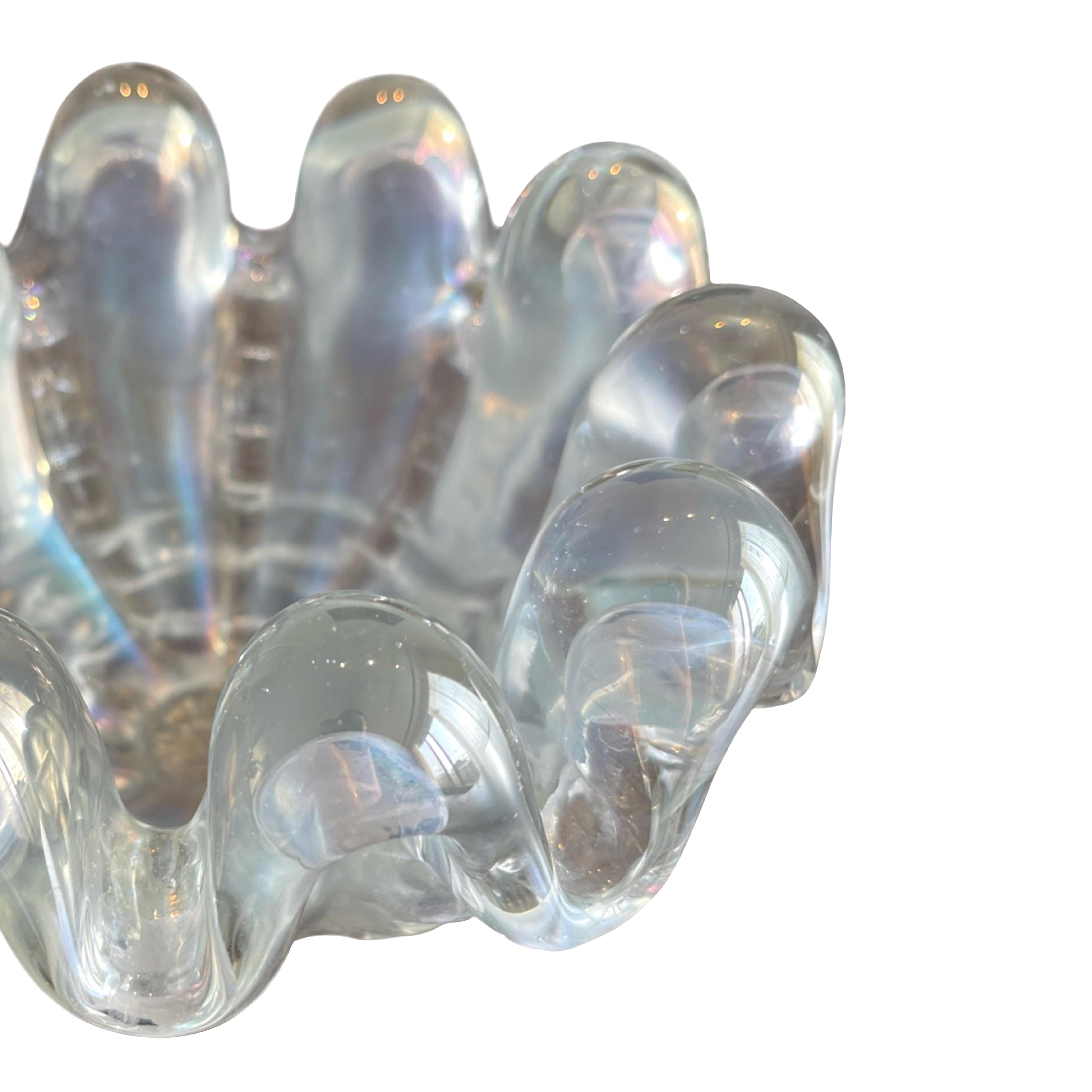 Coupe en verre opalescent de Murano par Ercole Barovier  c. 1940s Italie Bon état - En vente à Glasgow, GB