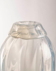 Murano Opalescent Glass Vase Attributed to Carlo Nason, Italy 1960s