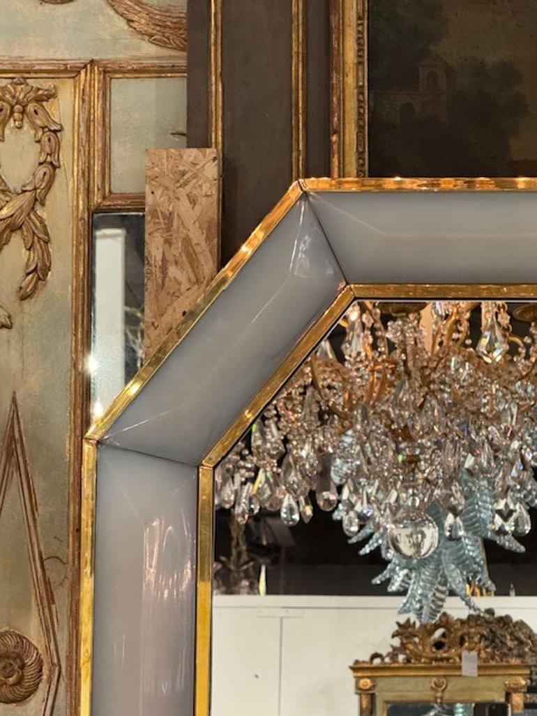Miroir octogonal opalescent de Murano Bon état - En vente à Dallas, TX