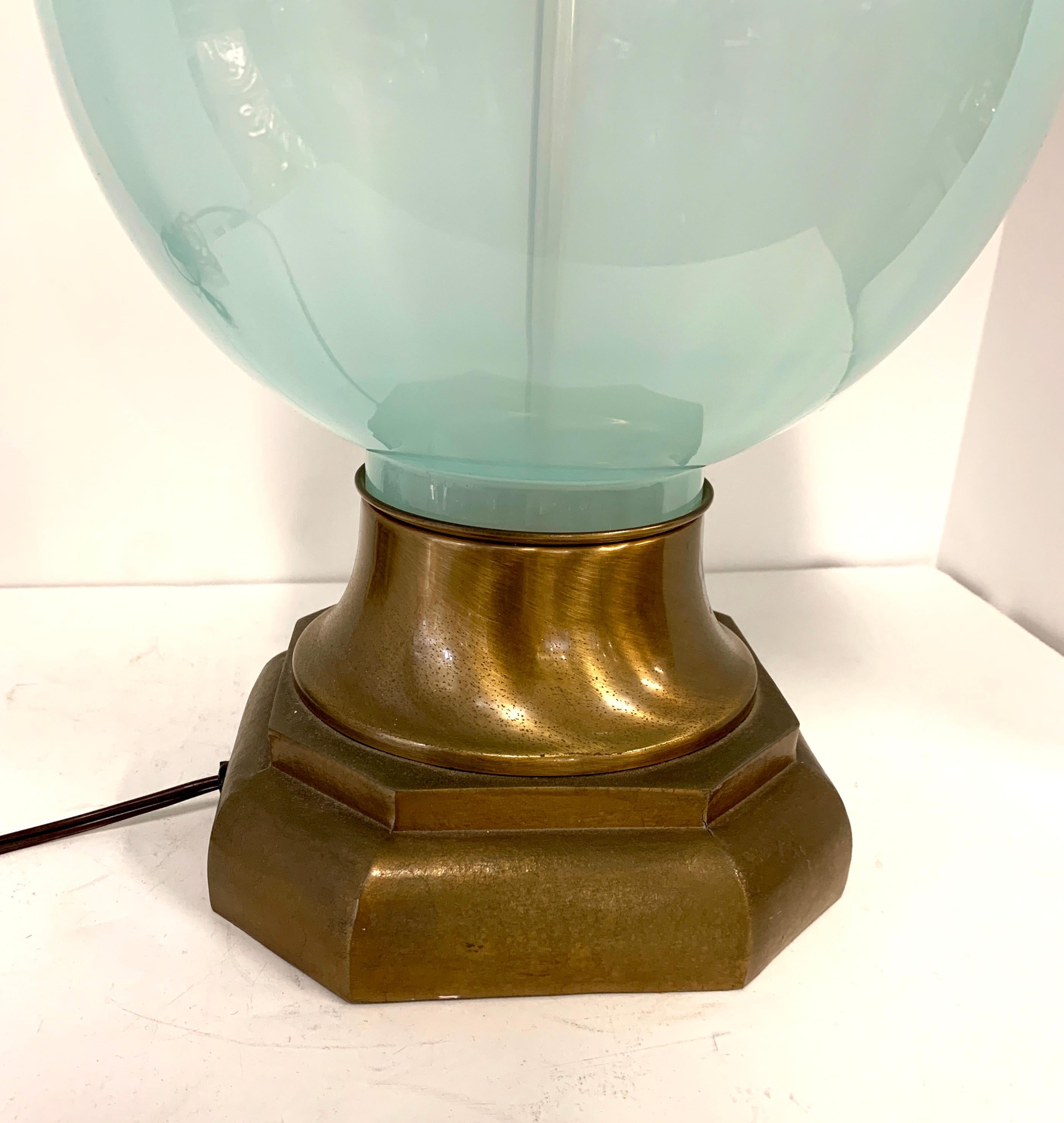 Italian Murano Opaline Glass Lamp