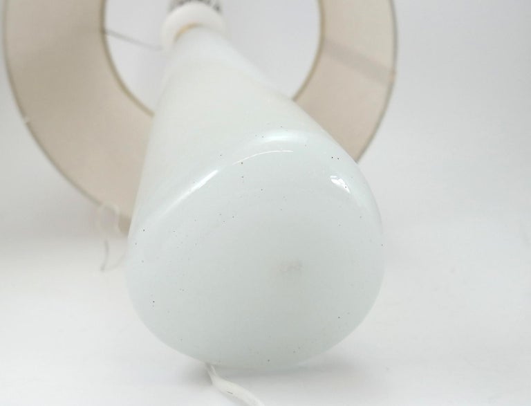 Murano Opaline Glass Table Lamp, 1970s For Sale 2