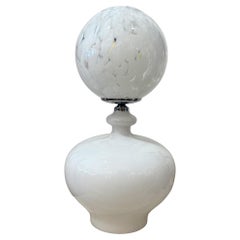 Murano Opaline Glass Table Lamp Attributed to Carlo Nason, 20 Century