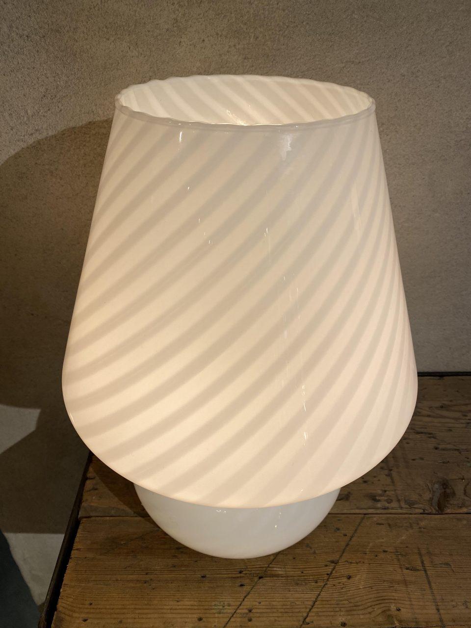 Italian Murano Opaque Glass Mushroom Table Lamp, 1960s-70s, Italy