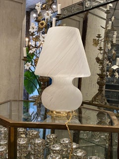 Murano Opaque Glass Mushroom Table Lamp, 1970s-80s, Italy