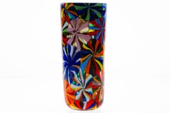 Murano Opaque Glass Vase Stellato in the style Pollio Perelda for Fratelli Toso