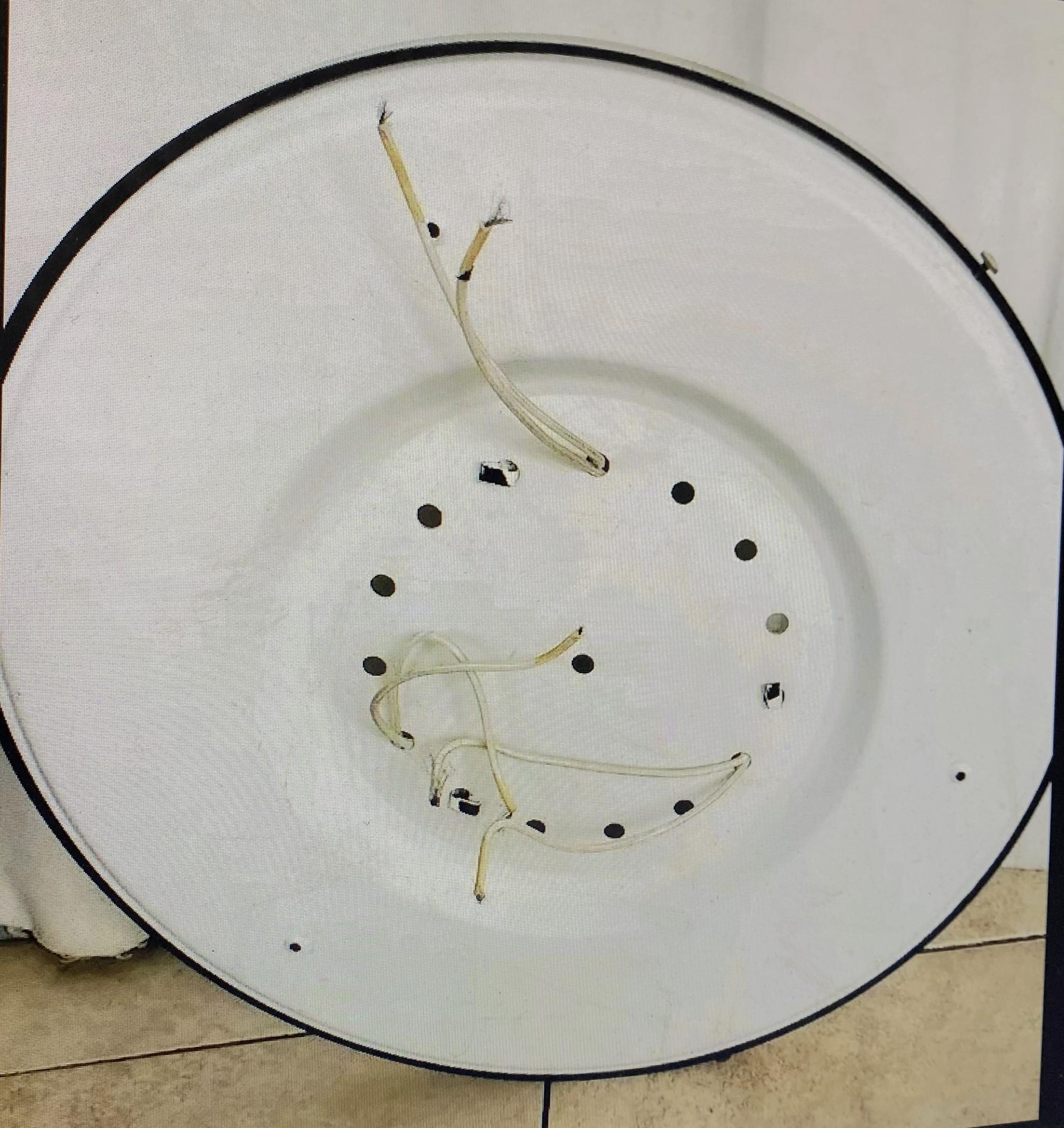 Plated Murano Oplascent Glass Brass Fluch Mount or Wall Light by Azucena Italy, 1960s For Sale