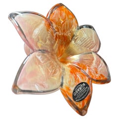 Fleur soufflée à la main Murano Orange