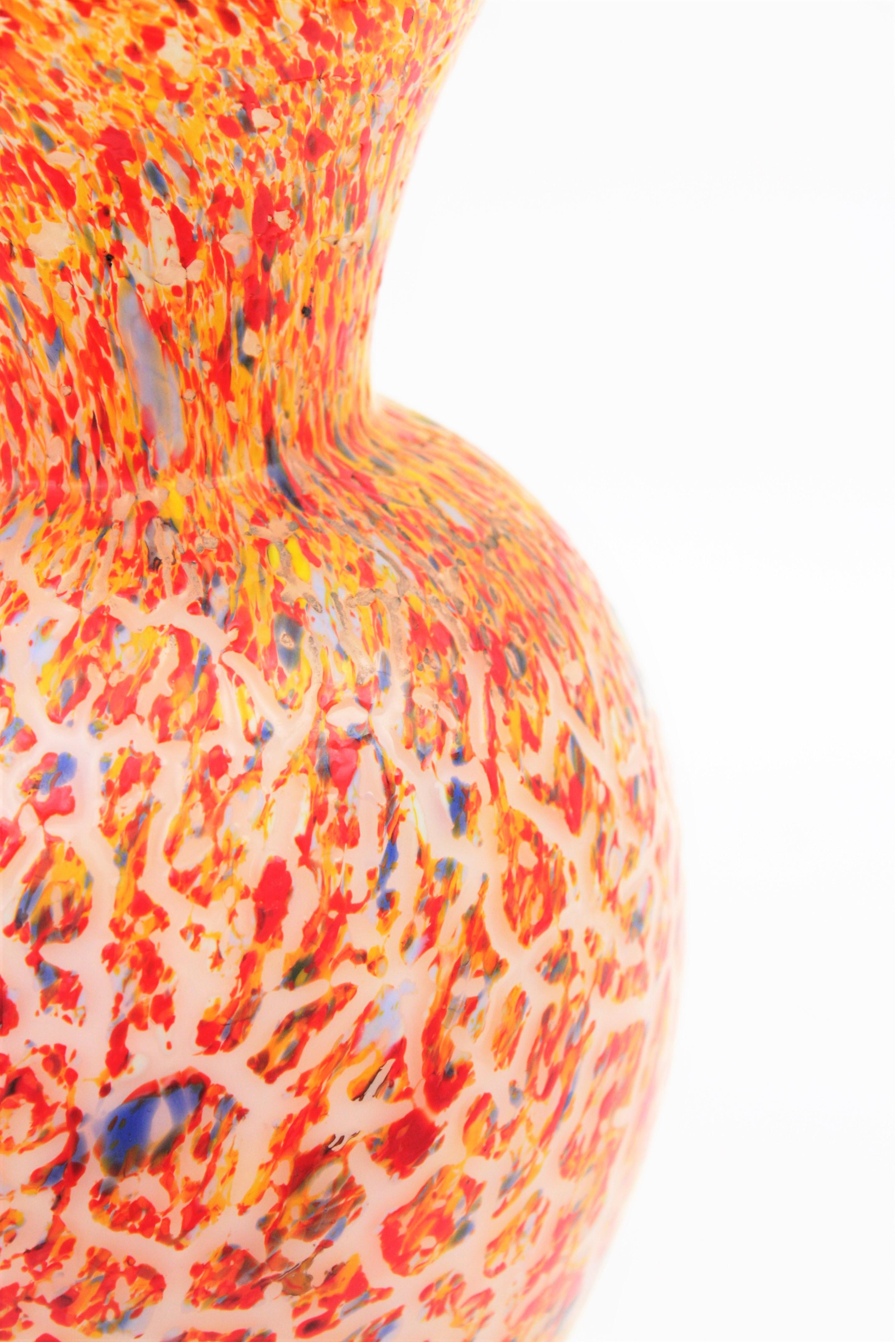 vase murano orange
