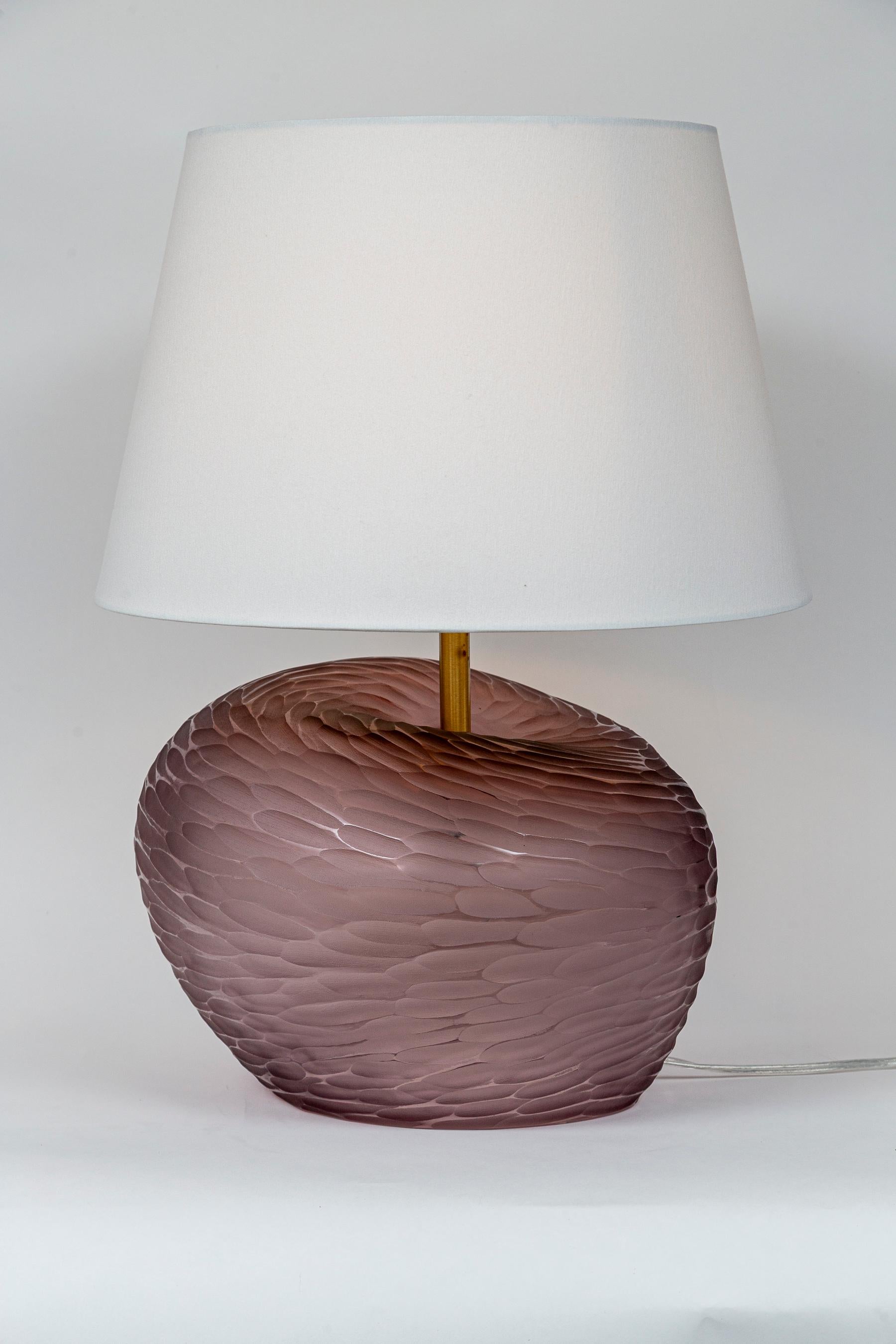 Lámpara de Sobremesa Murano Organic Shaped Textured Plum Siglo XXI y contemporáneo en venta