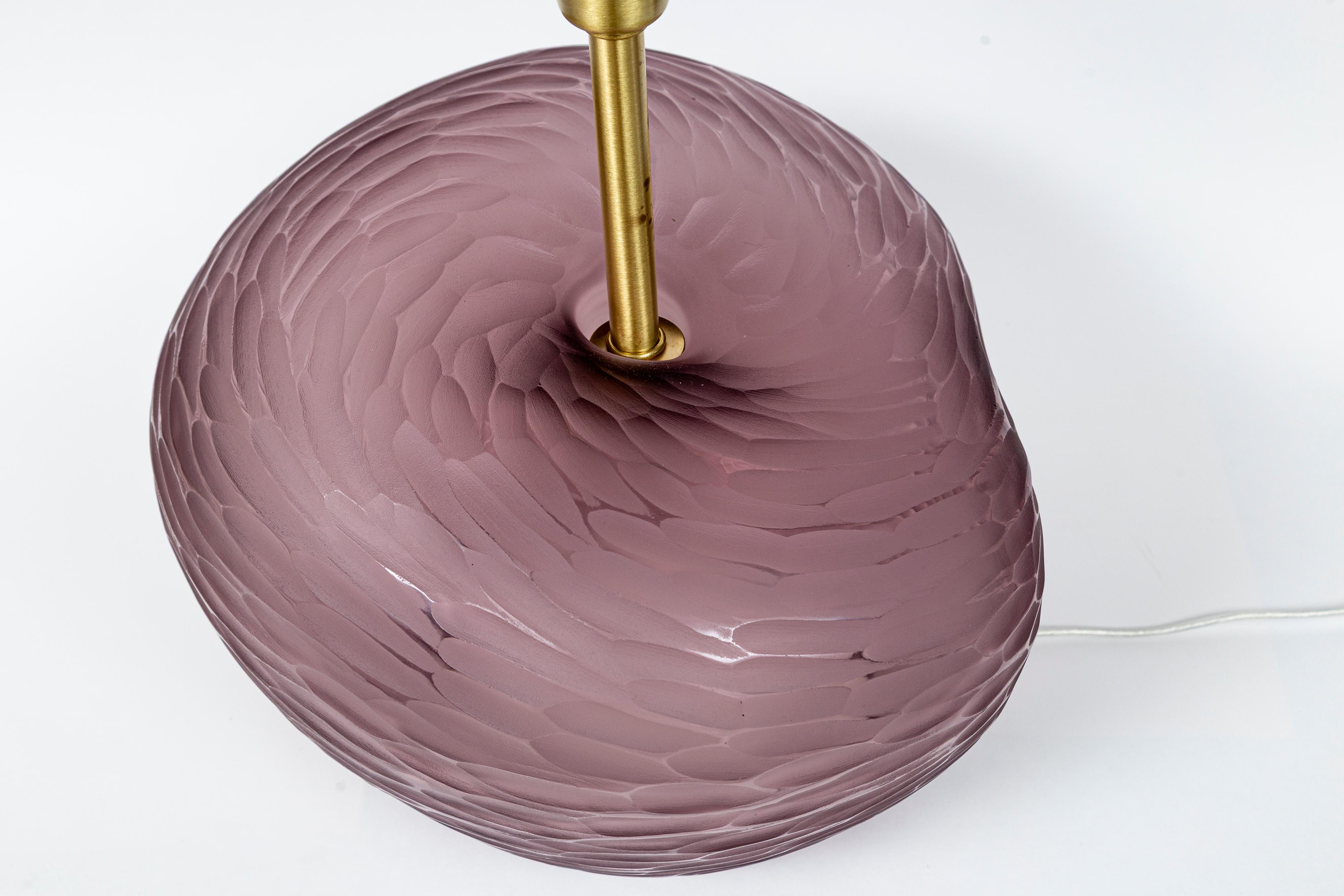 Lámpara de Sobremesa Murano Organic Shaped Textured Plum en venta 1