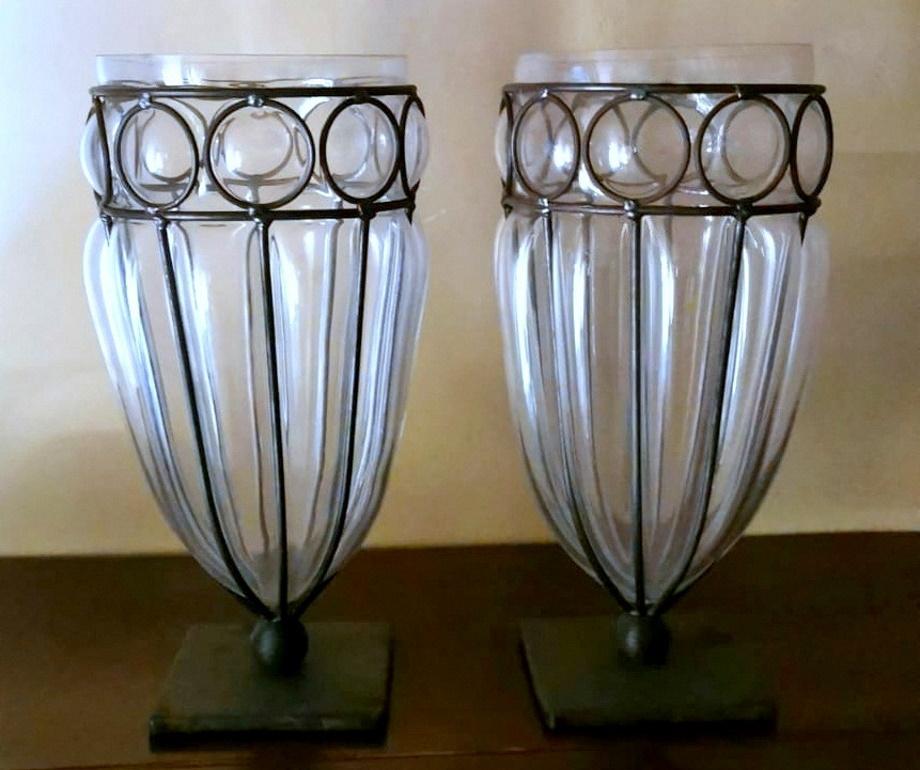 caged glass vase