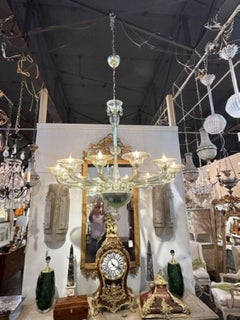 Murano Pale Green 12-arm Chandelier