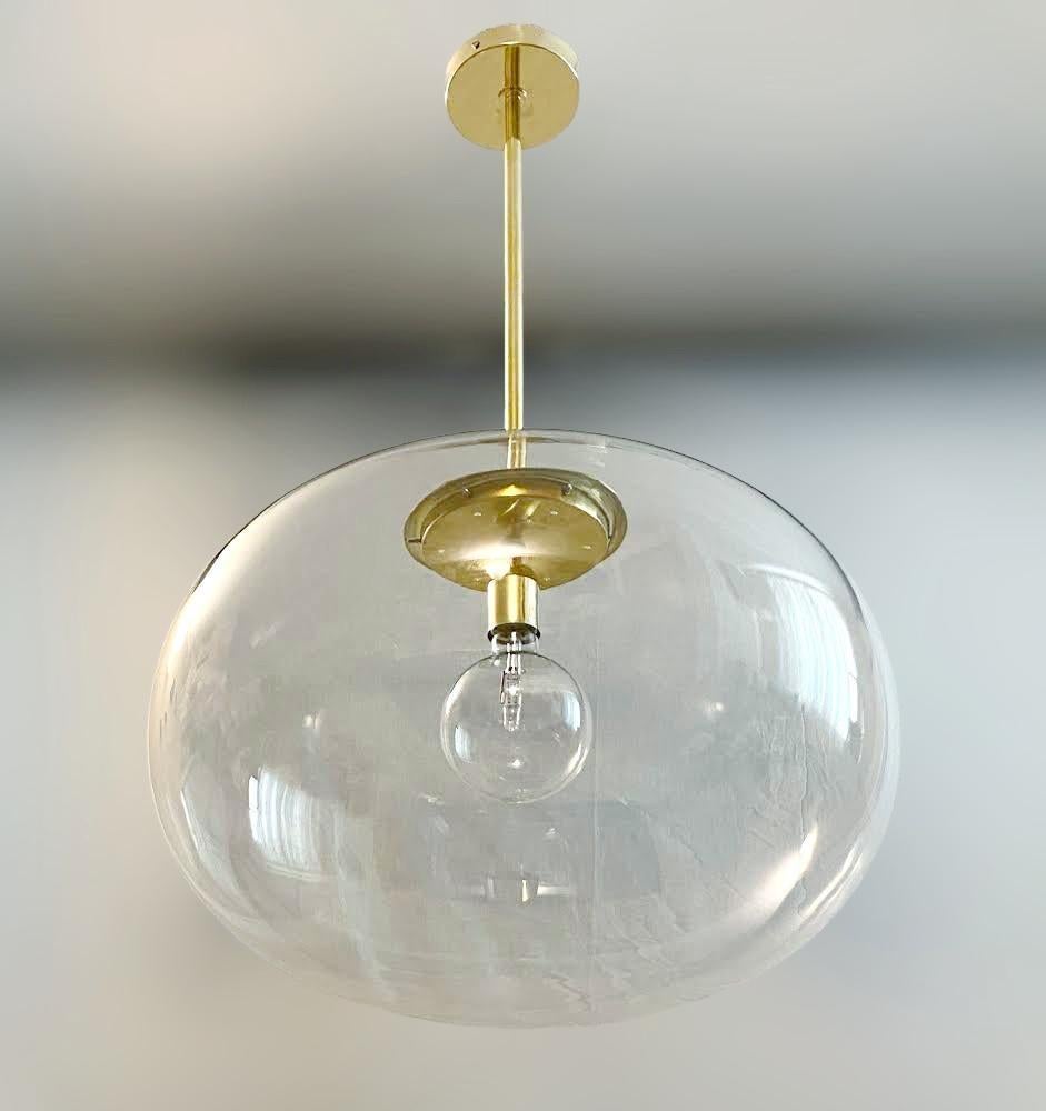 Mid-Century Modern Lampe à suspension bulle de Murano par Fabio Ltd en vente