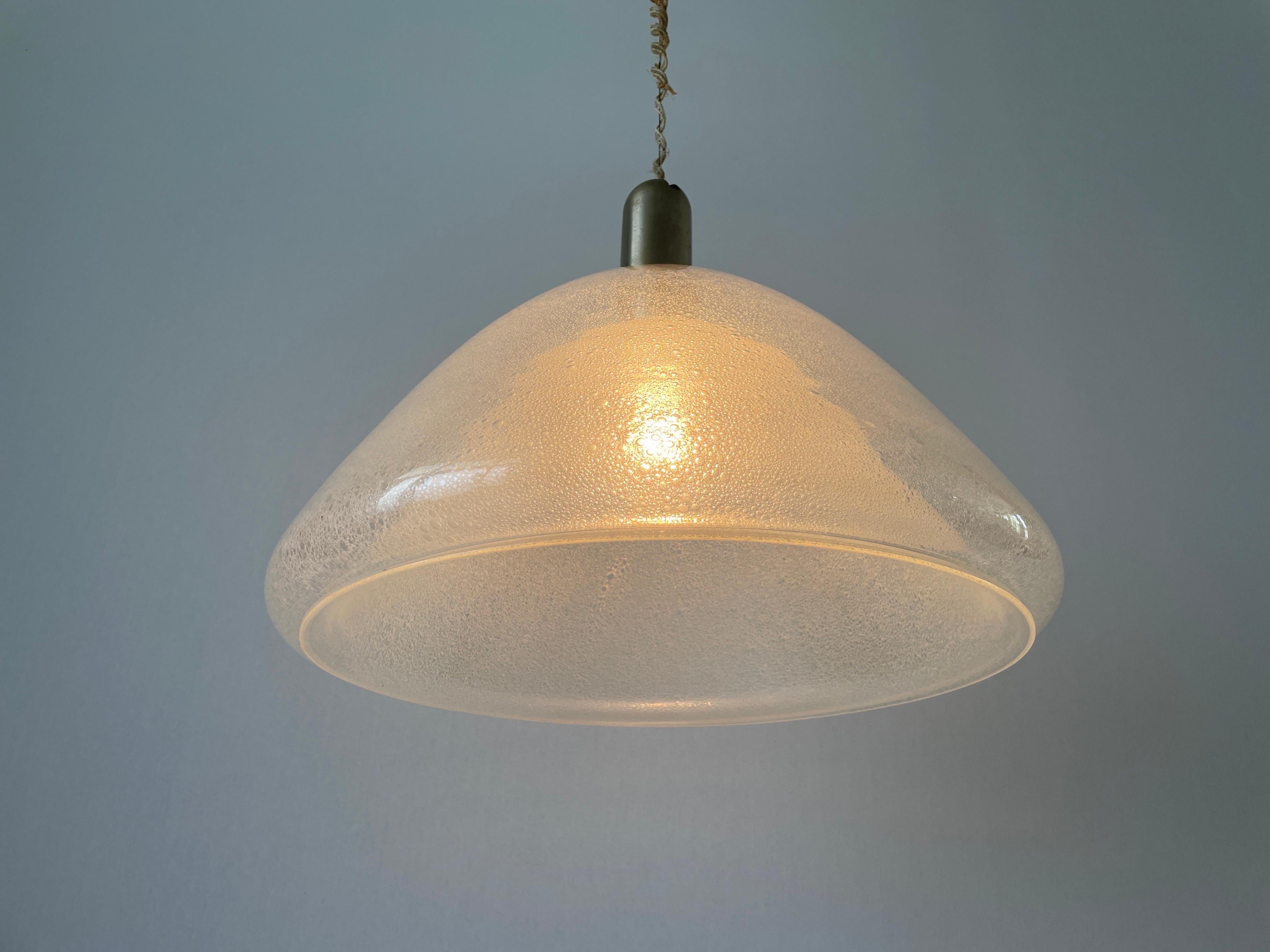 Lampada a sospensione Peleguso di Murano di Carlo Nason per Mazzega, anni '60, Italia in vendita 6