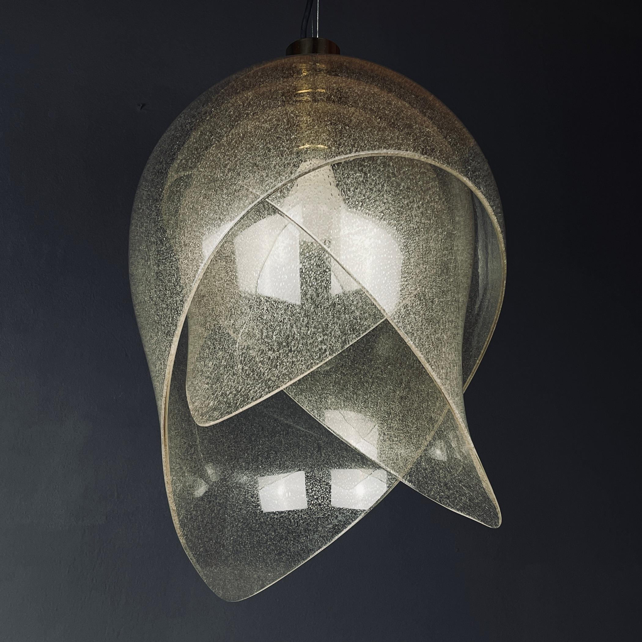 Murano Pendant Lamp by Carlo Nason for Mazzega, Italy, 1960s 1
