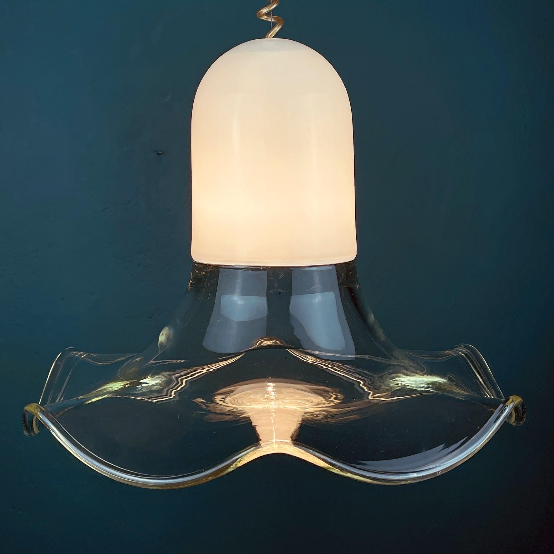 Murano Pendant Lamp by Roberto Pamio & Renato Toso for Leucos, Italy, 1970s For Sale 4
