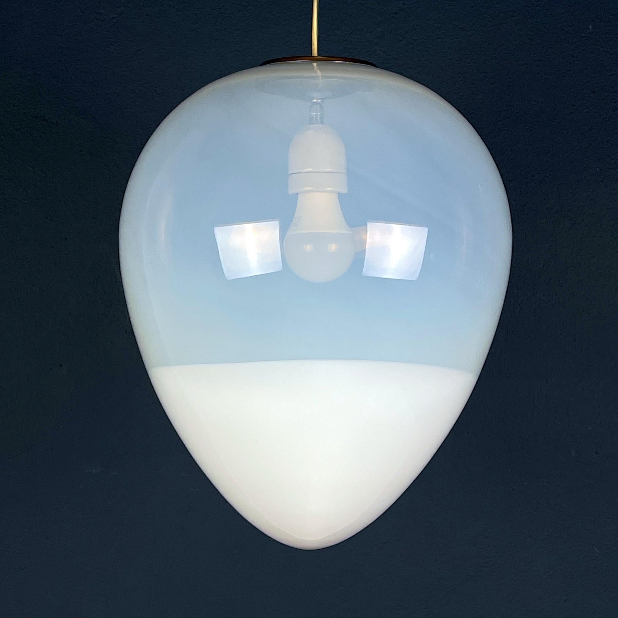 Murano pendant lamp Egg by Leucos, Italy 1960s For Sale 1