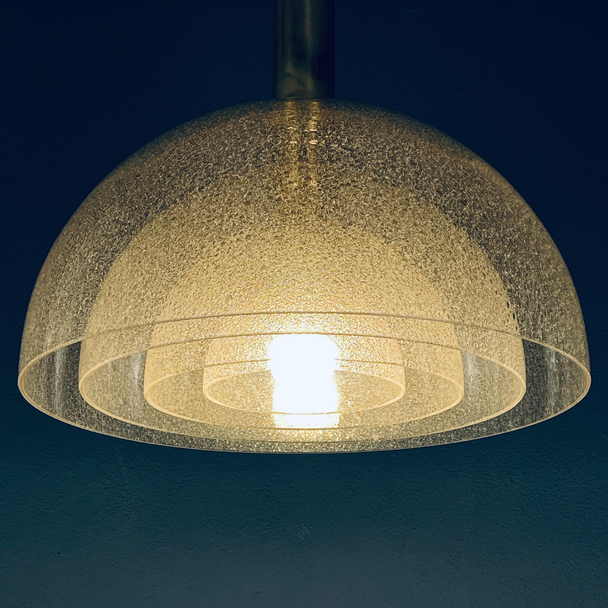 Mid-Century Modern Lampe suspendue Murano LT 338 par Carlo Nason pour Mazzega Murano Italie années 1970 en vente