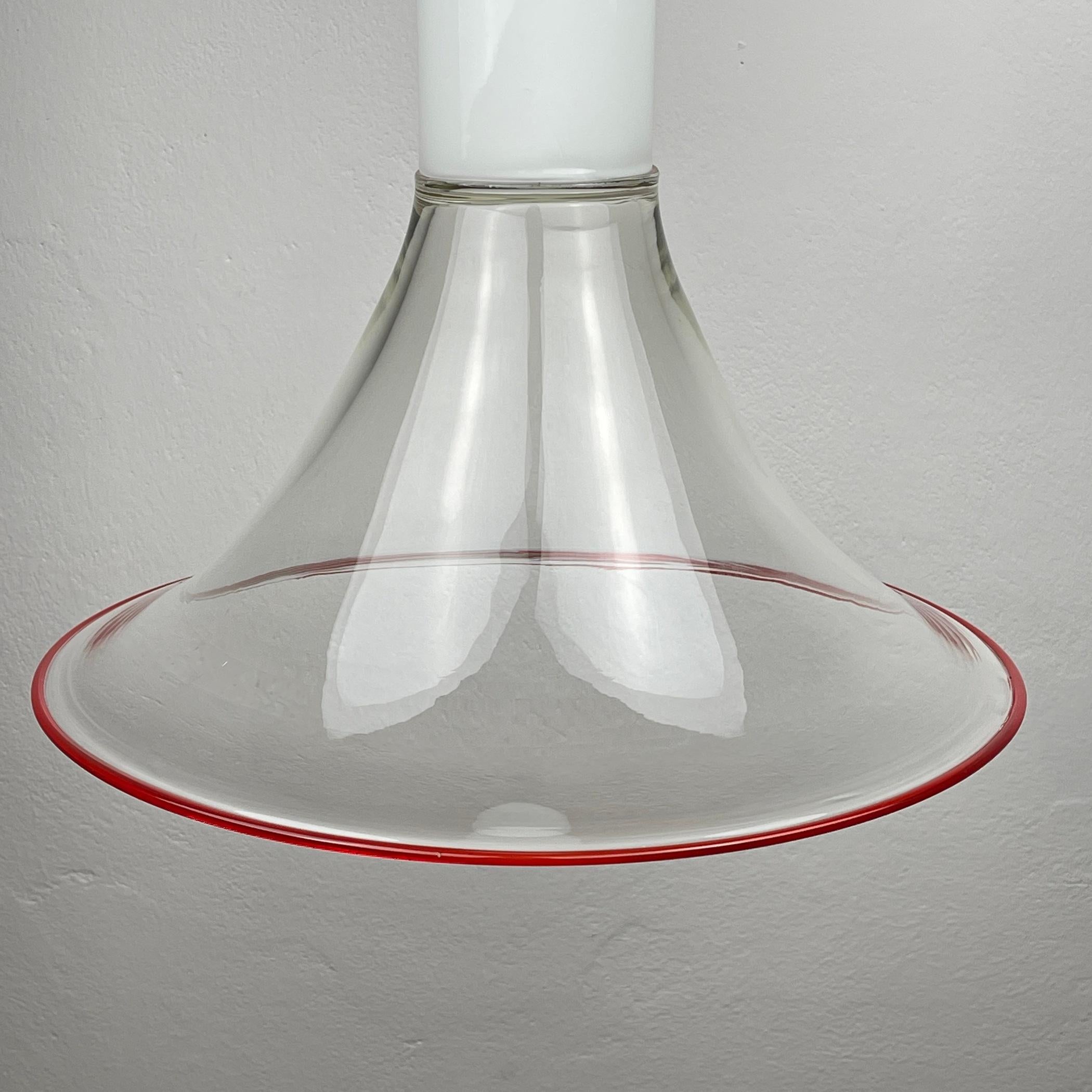 Murano pendant lamp Samanta by Roberto Pamio for Leucos Italy 1970s For Sale 1