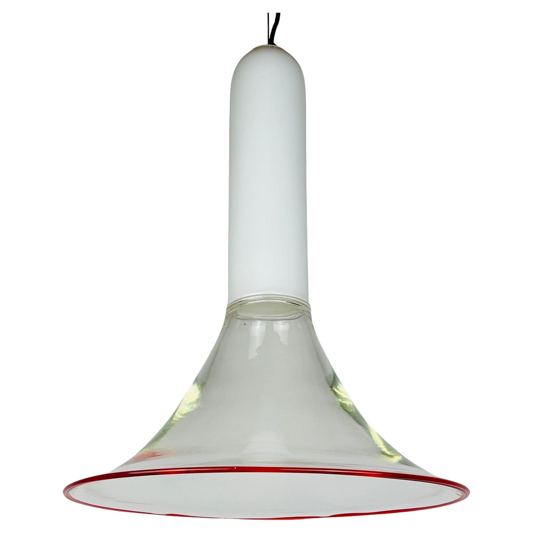 Murano pendant lamp Samanta by Roberto Pamio for Leucos Italy 1970s For Sale