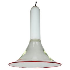 Lampe suspendue Murano Samanta par Roberto Pamio pour Leucos Italie 1970