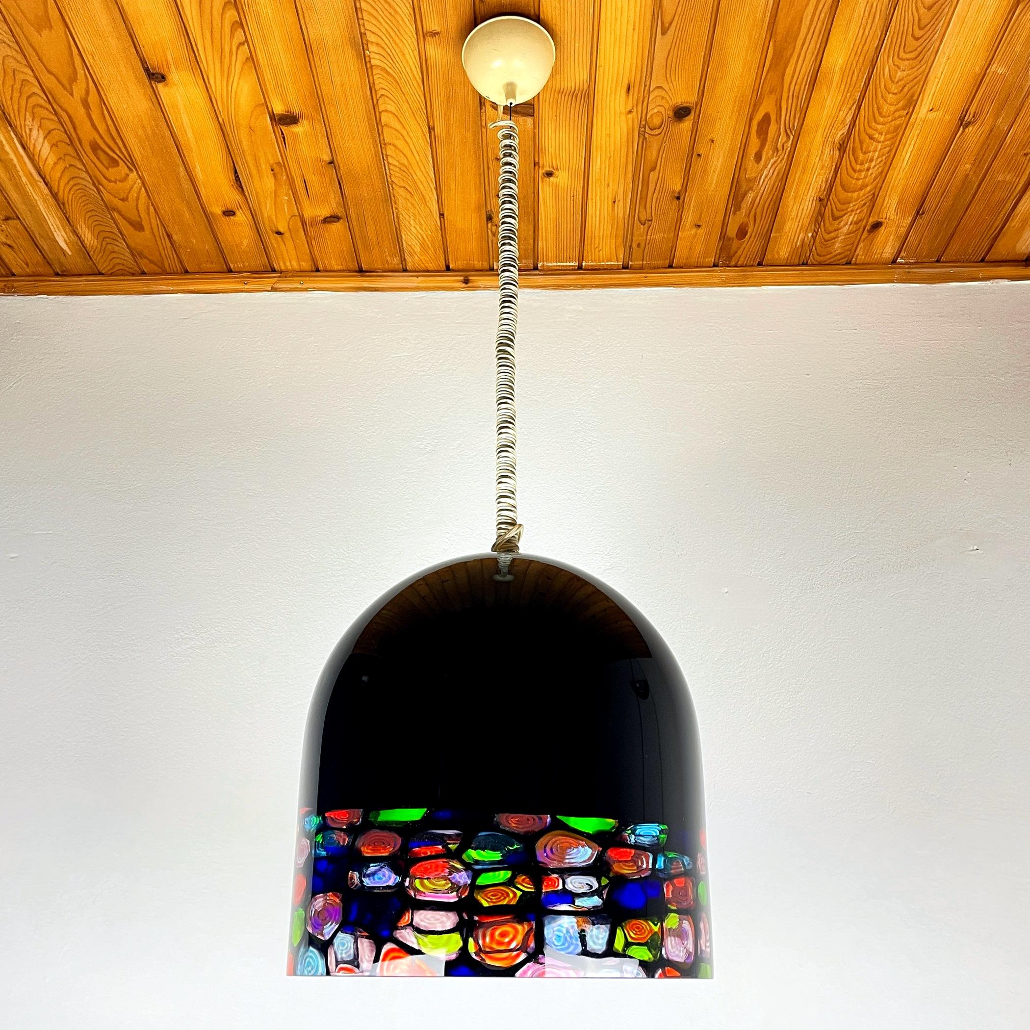 Murano Pendant Lamp Tinta by Renato Toso and Noti Massari for Leucos 1971 Italy For Sale 4