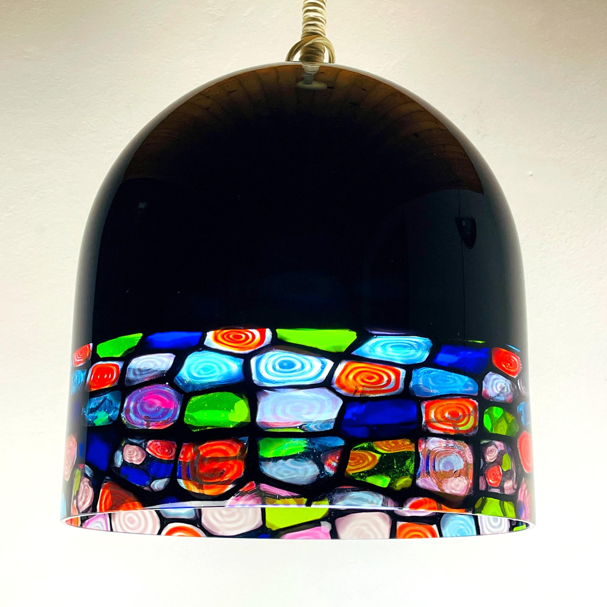 Murano Pendant Lamp Tinta by Renato Toso and Noti Massari for Leucos 1971 Italy For Sale 6