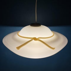 Murano Pendant Lamp Woman's Wide-brim-hat, Italy, 1970s