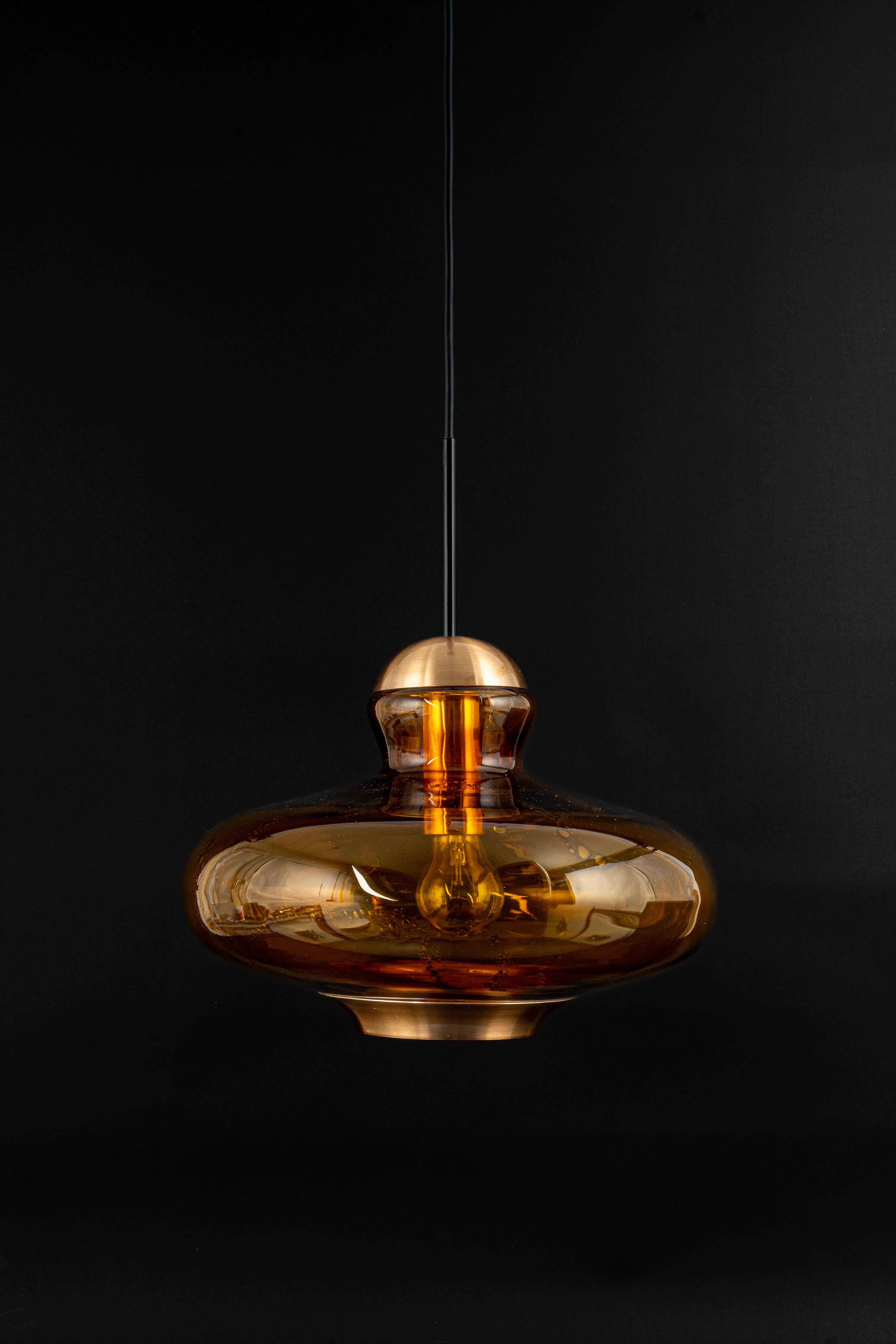 Murano Pendant Light by Doria, Germany, 1970s For Sale 4