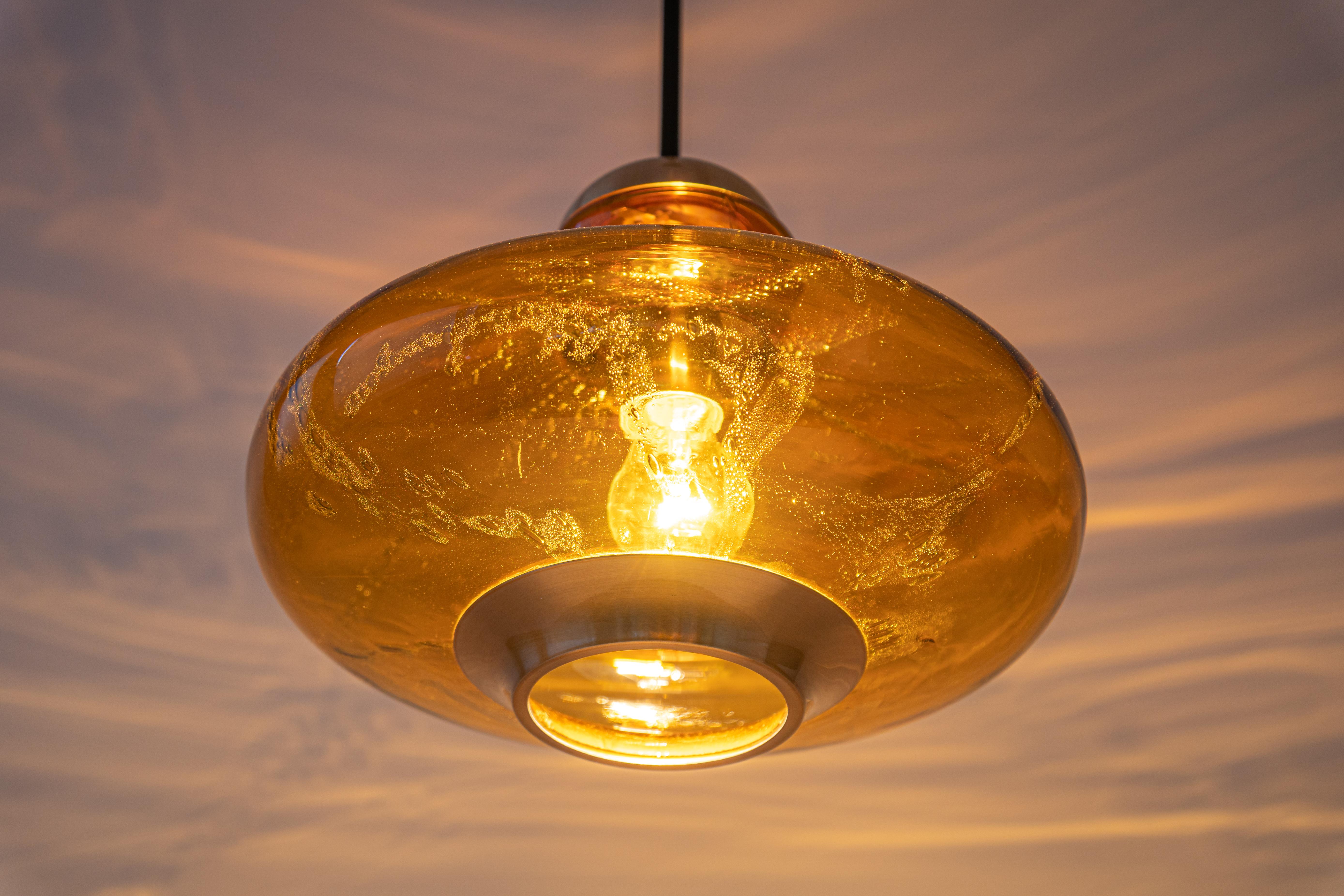 Murano Pendant Light by Doria, Germany, 1970s For Sale 3