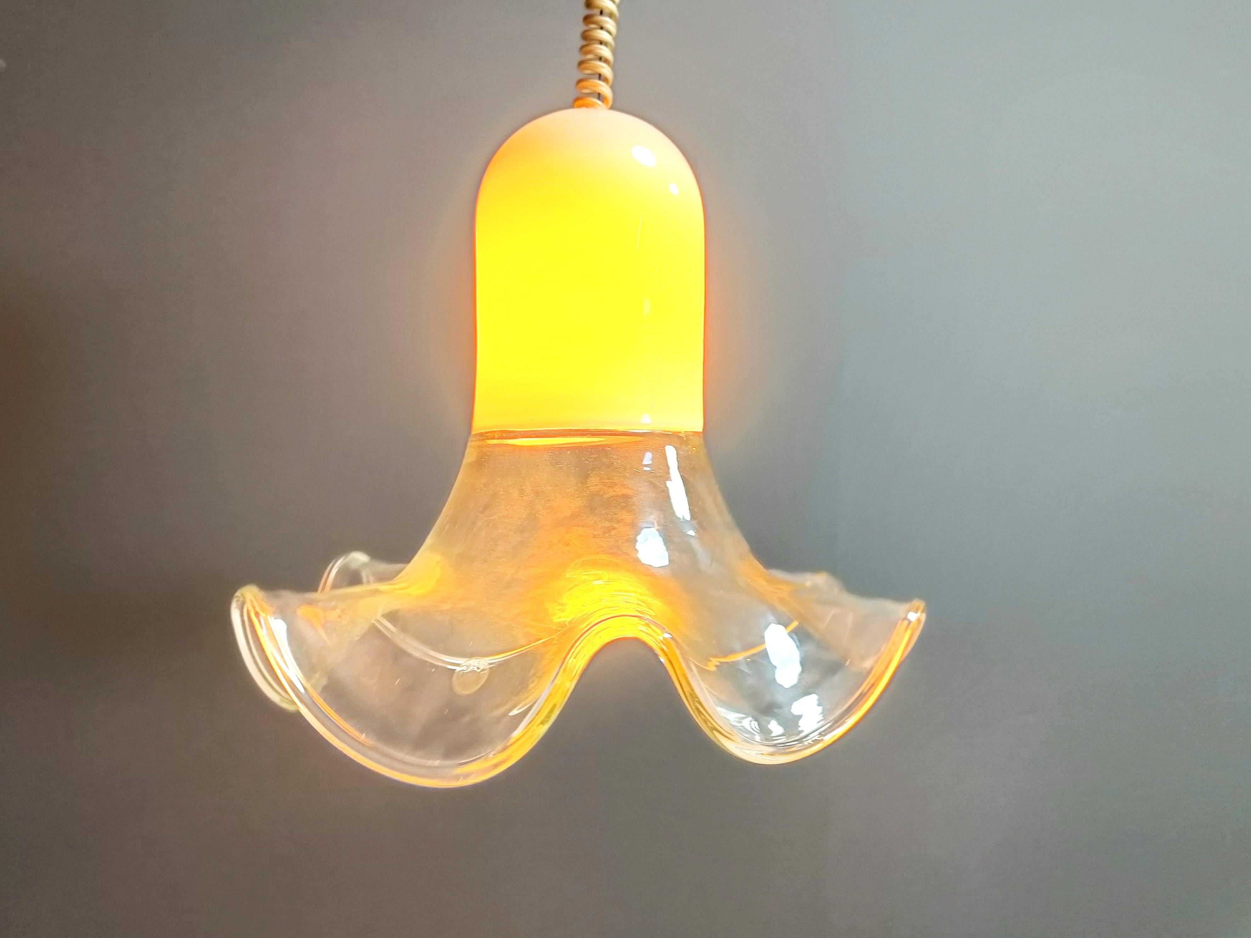 Murano pendant light by Roberto Pamio & Renato Toso, 1970s for Leucos For Sale 3
