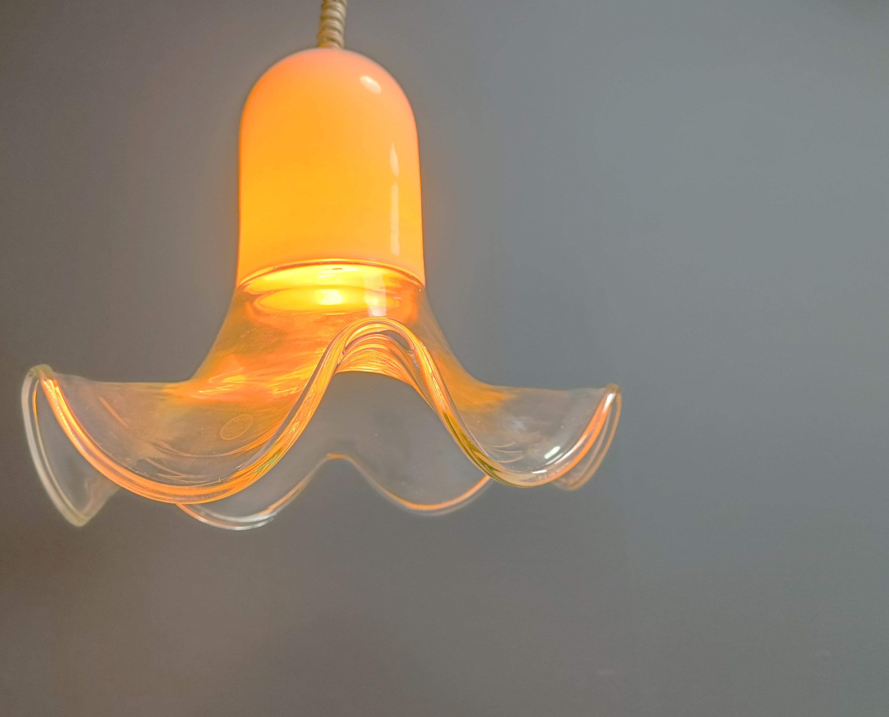 Murano pendant light by Roberto Pamio & Renato Toso, 1970s for Leucos For Sale 4