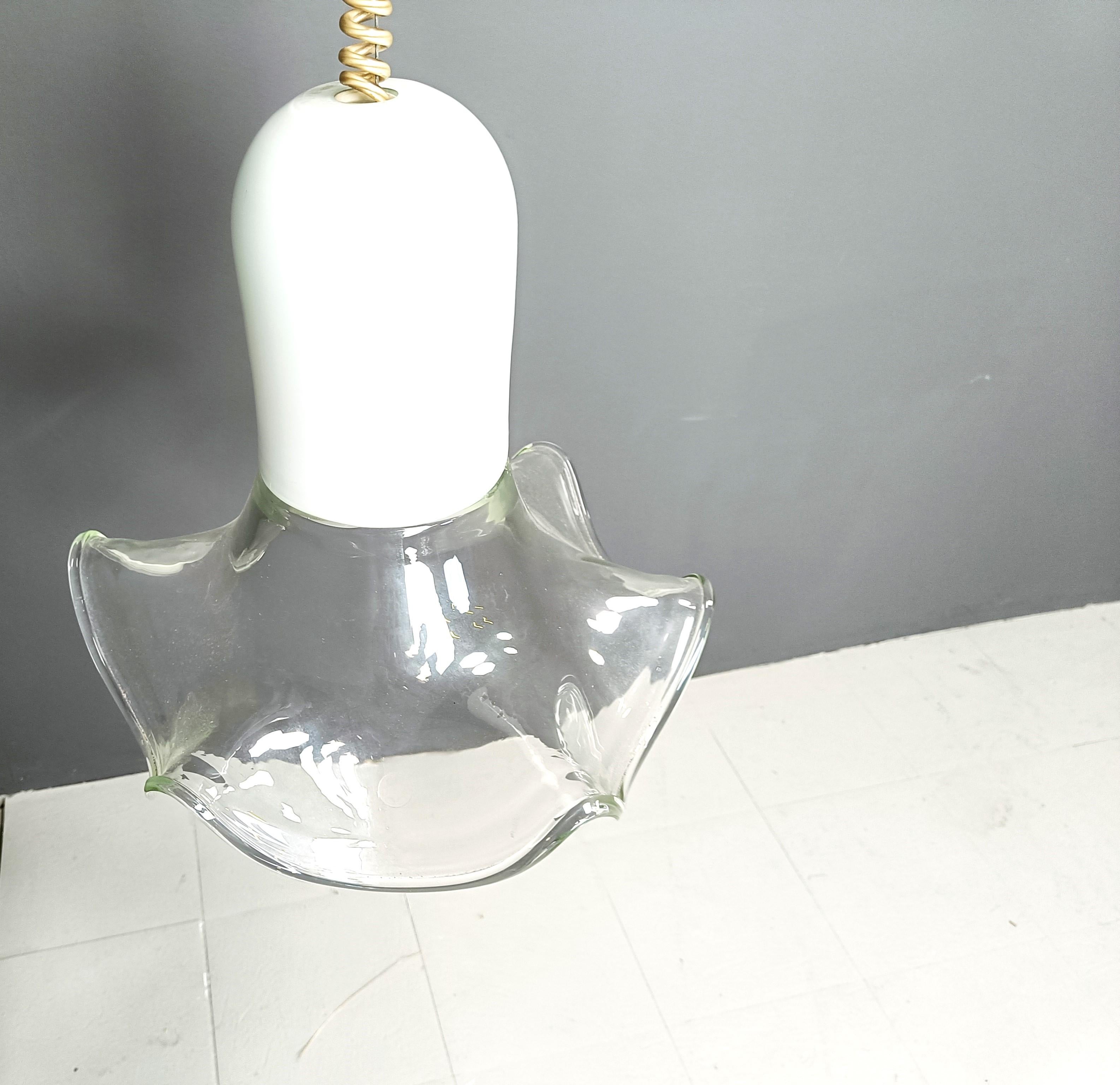 Mid-Century Modern Murano pendant light by Roberto Pamio & Renato Toso, 1970s for Leucos For Sale