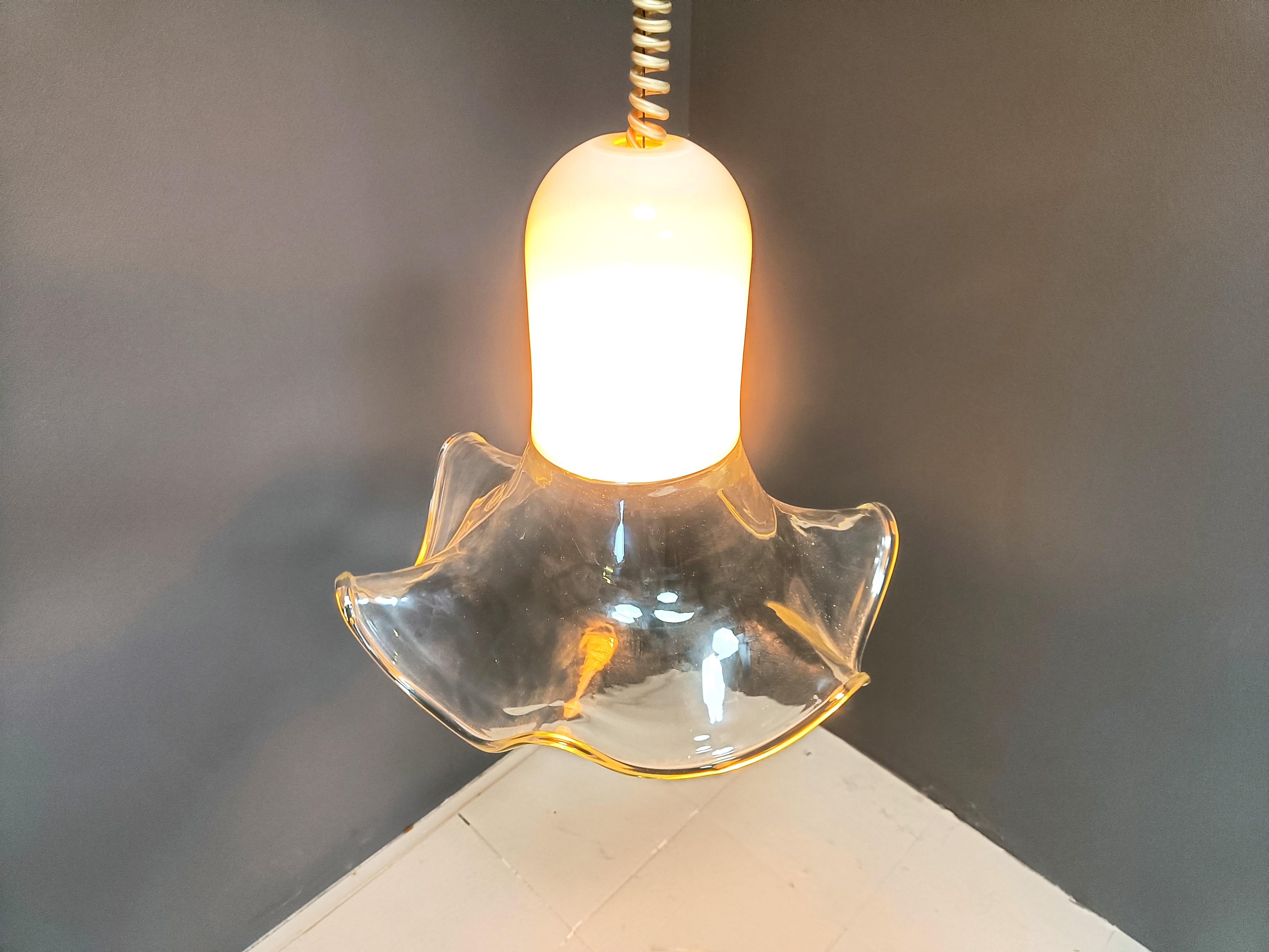 Murano Glass Murano pendant light by Roberto Pamio & Renato Toso, 1970s for Leucos For Sale