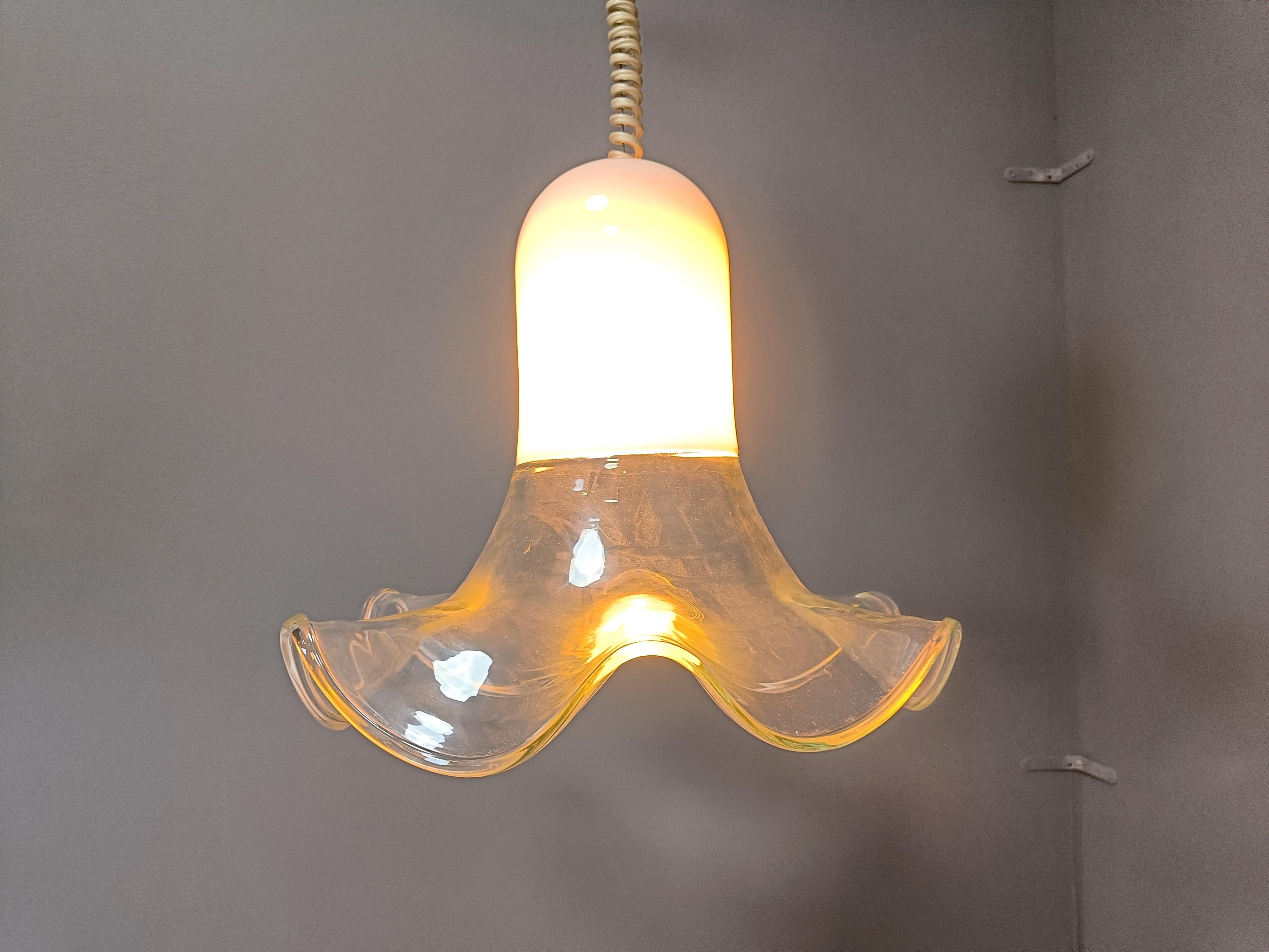Murano pendant light by Roberto Pamio & Renato Toso, 1970s for Leucos For Sale 2