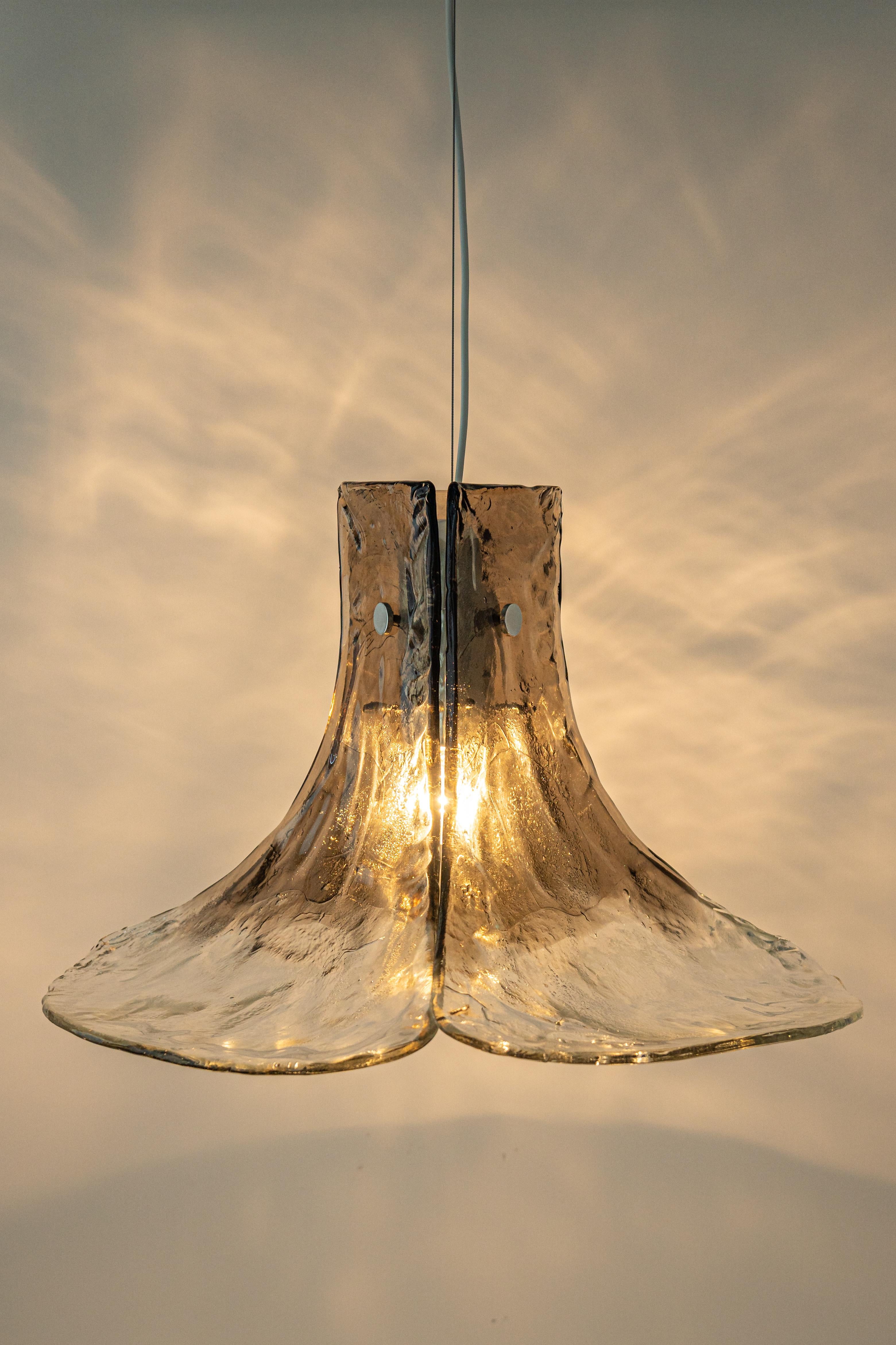 Murano Glass 1 of 2 Murano Pendant Light Designed by Carlo Nason for Kalmar, 1970s